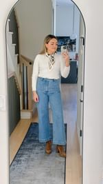 Instagram post by @jessicarosesturdy for Rolla's Jeans. Caption reads: These ‘Sailor’ @rollasjeans are going to be on....