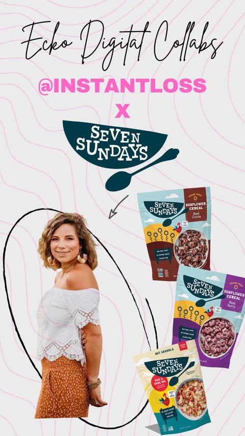 Instagram post by @eckodigitalmedia for Seven Sundays. Caption reads: Brb, actually excited about breakfast again. 😋✨....