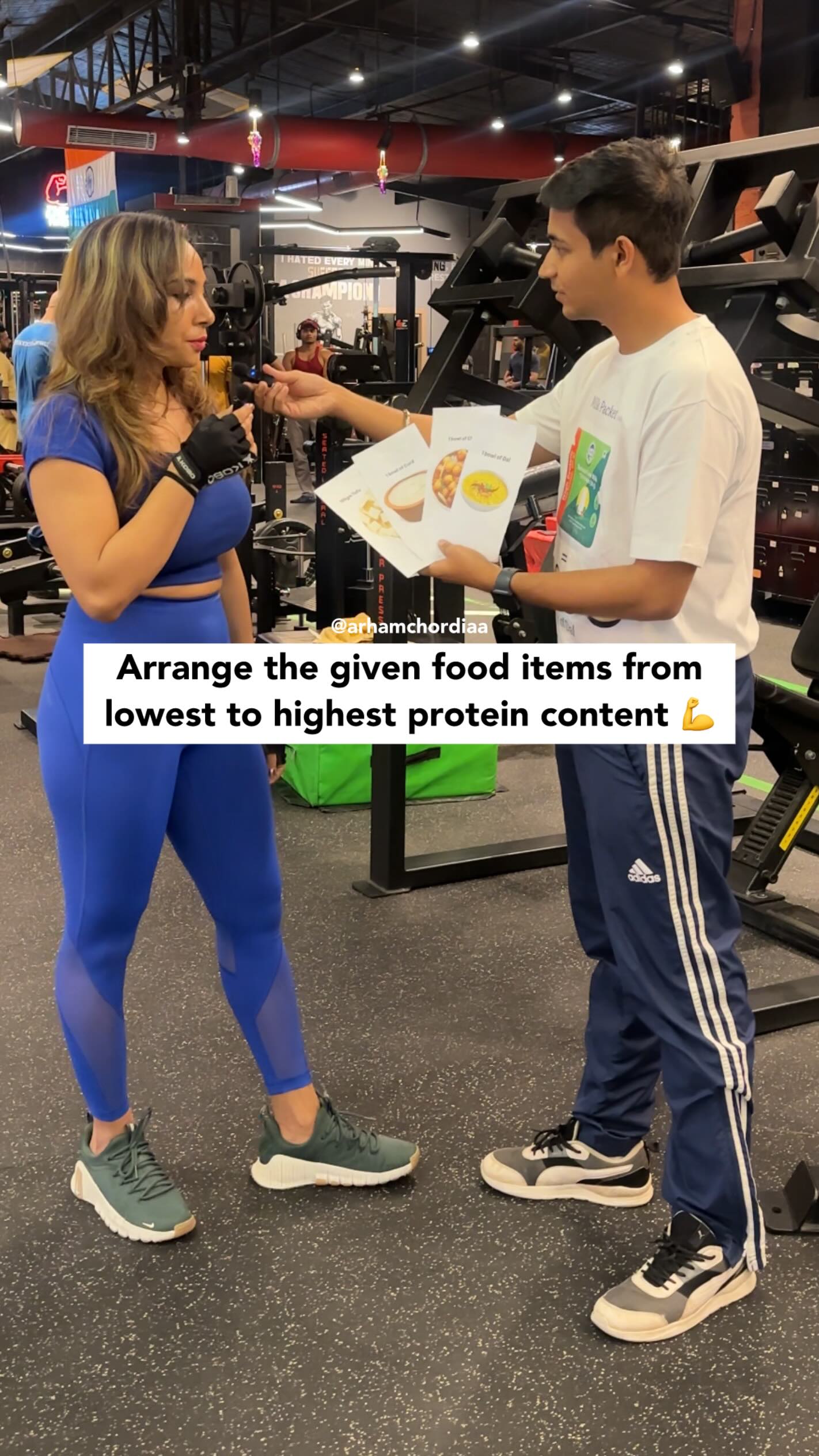 Instagram post by @arhamchordiaa for Country Delight. Caption reads: Send this video to your gym bro hahaha because....