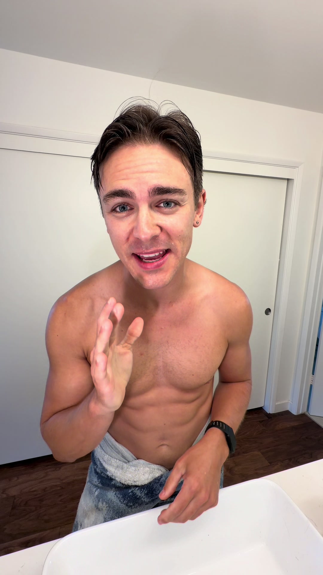 TikTok post by @desgnarlais for SAXX Underwear. Caption reads: [...] 2 black tanks, and 7 pairs of @SAXX....