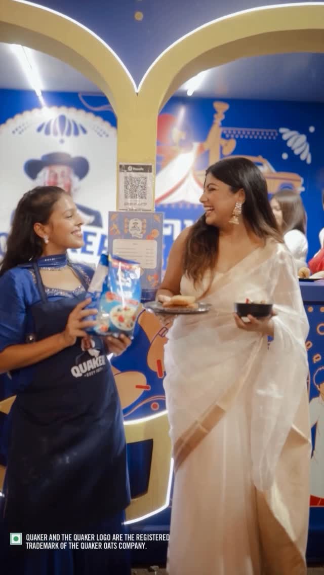 Instagram post by @shilpiisaha for Quaker Oats. Caption reads: Durga Pujo is all about indulgence — from food to....