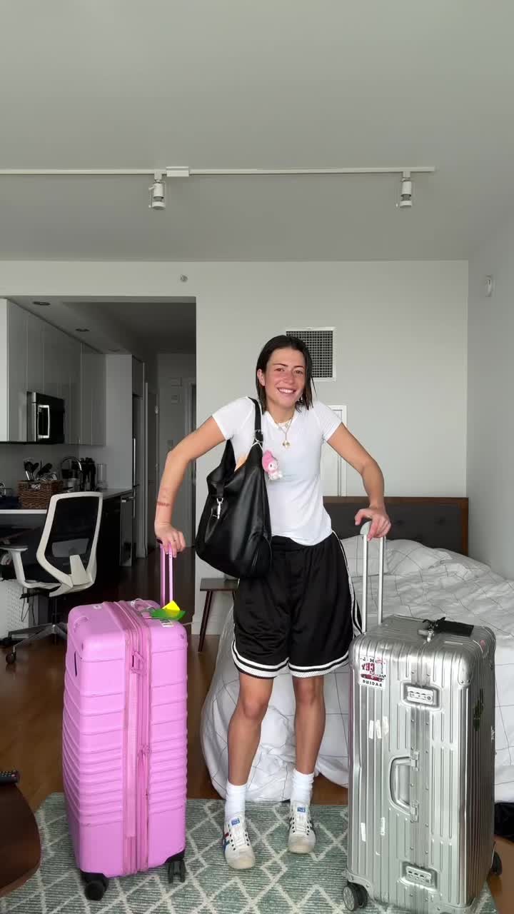 TikTok post by @victoriaparis for Lyft. Caption reads: never gonna stop overpacking thanks to @Lyft .