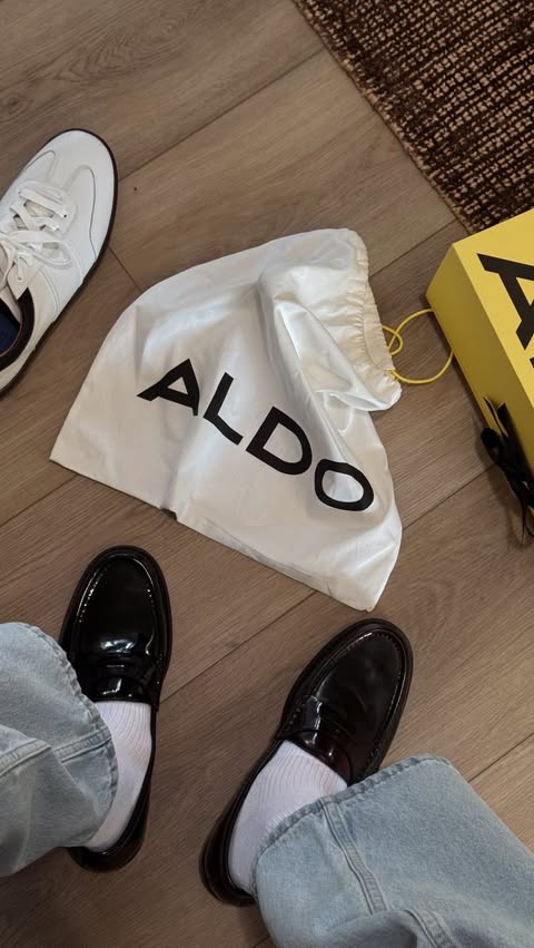 Instagram post by @arthurtparra for ALDO Shoes. Caption reads: That feeling of a fresh new pair of loafers....