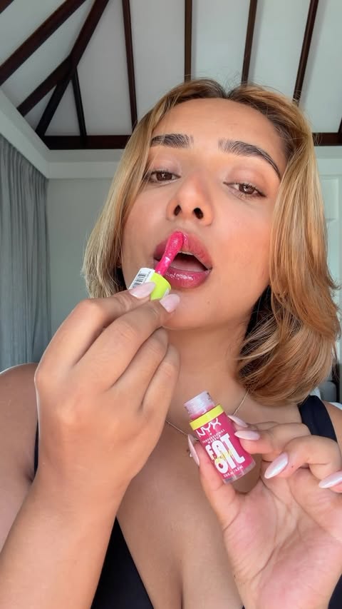Instagram post by @avantikaitis for Nykaa. Caption reads: [...] NYX, You Know. 💜 Shop exclusively on Nykaa!....