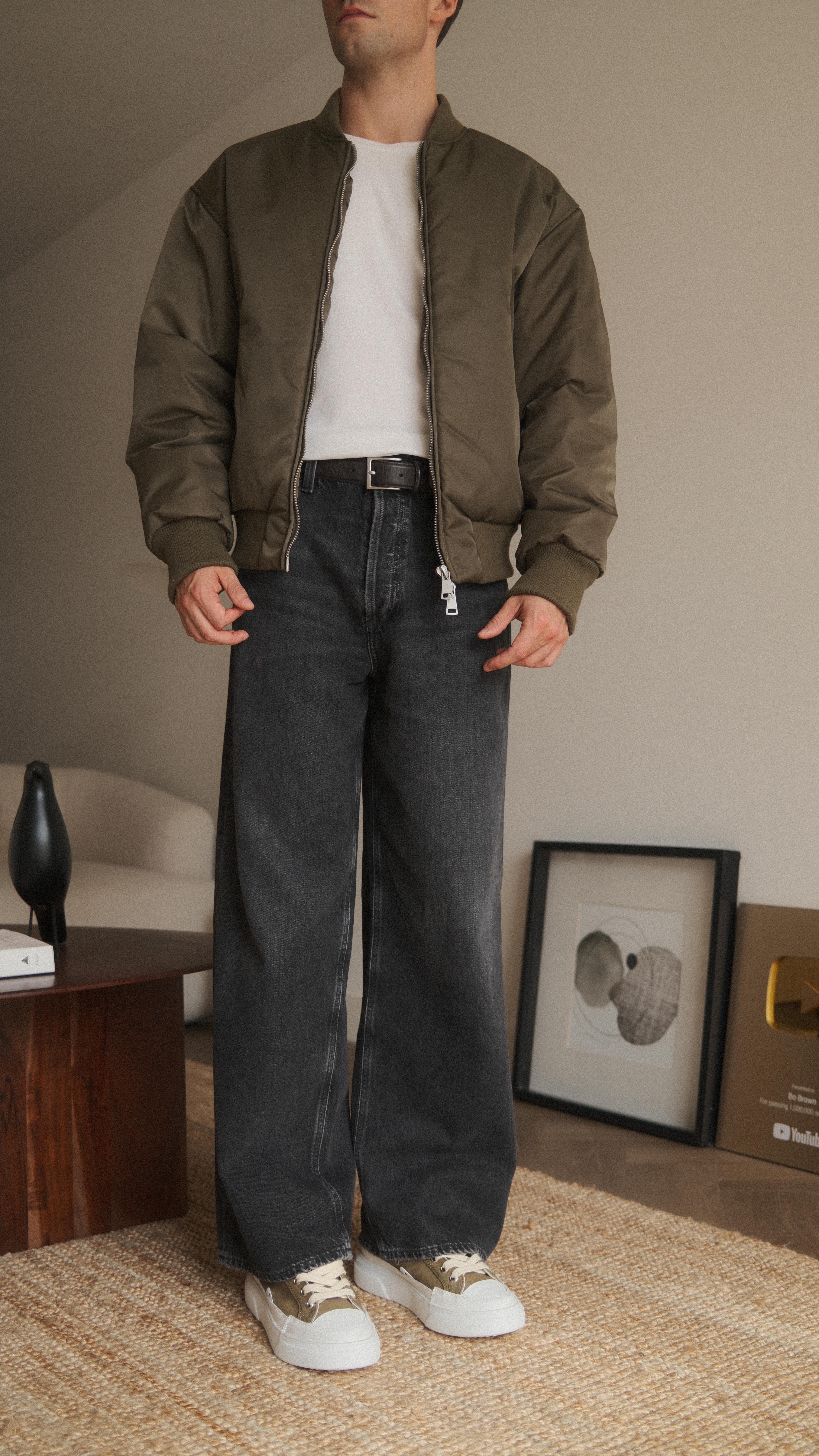 Instagram post by @noahaltink for AGOLDE. Caption reads: [...] 👖 | Vote in poll which fit is better?....