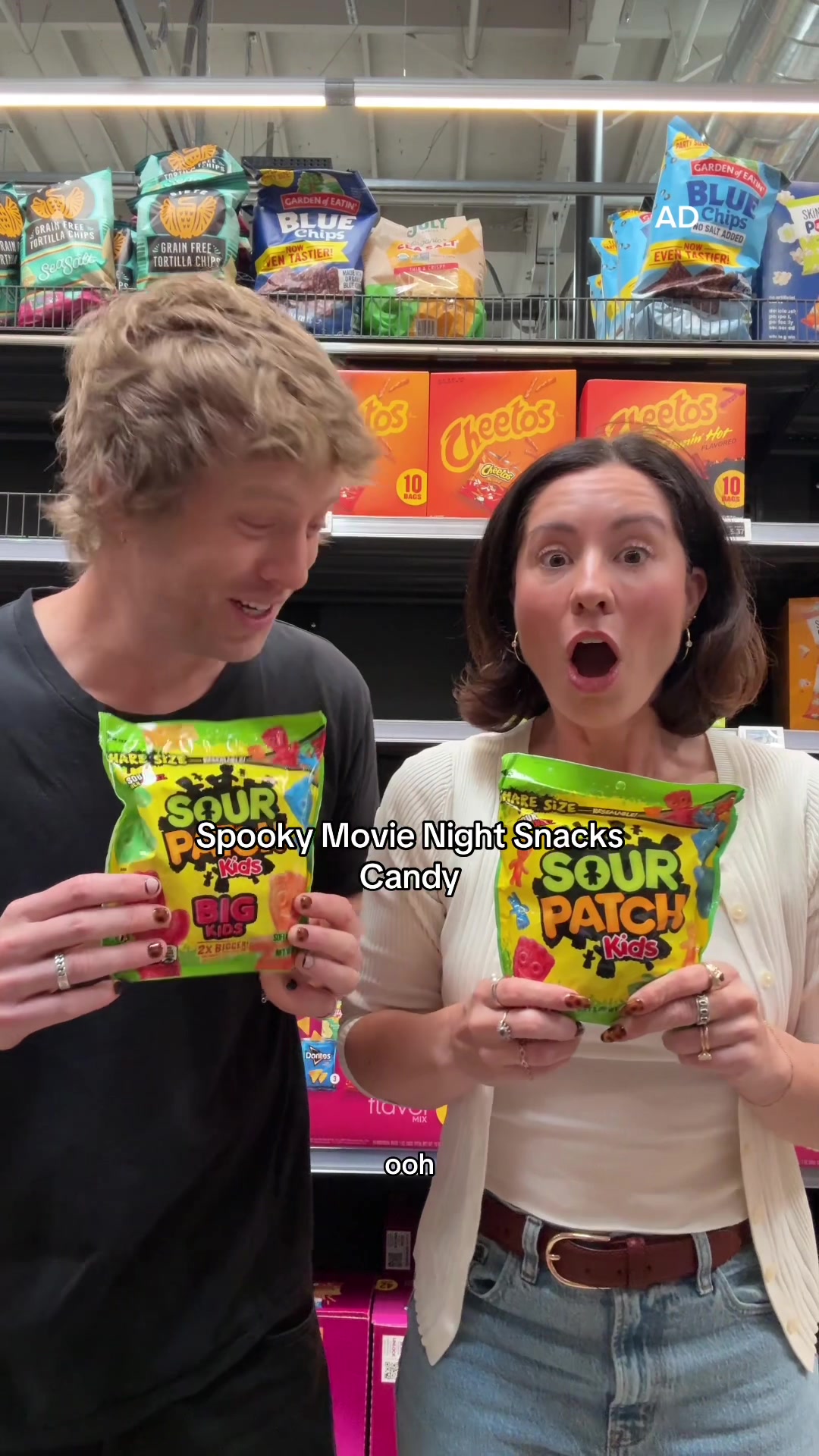 TikTok post by @liliannawilde for Amazon Fresh. Caption reads: i had to sneak in the frozen corn somehow lol....