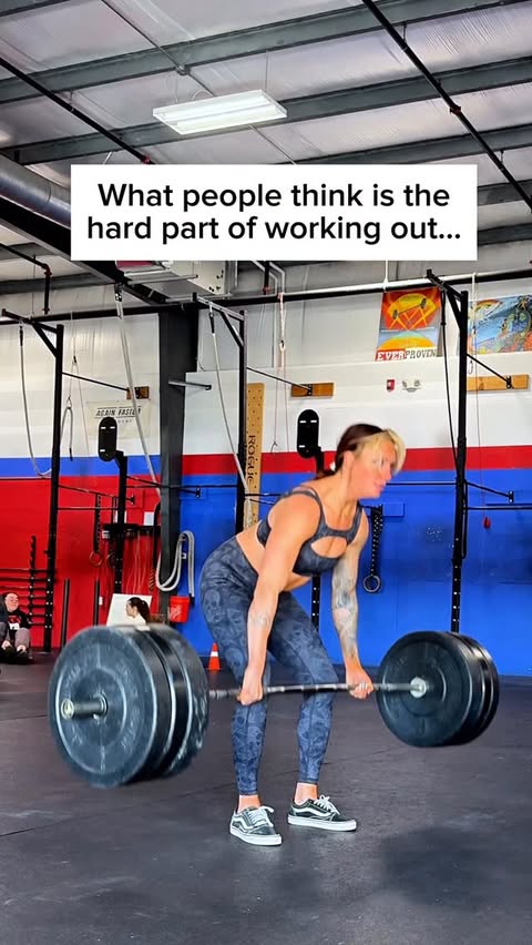 Instagram post by @onethirtythicc for Constantly Varied Gear. Caption reads: ngl when the bar gets pulled out of the plates....