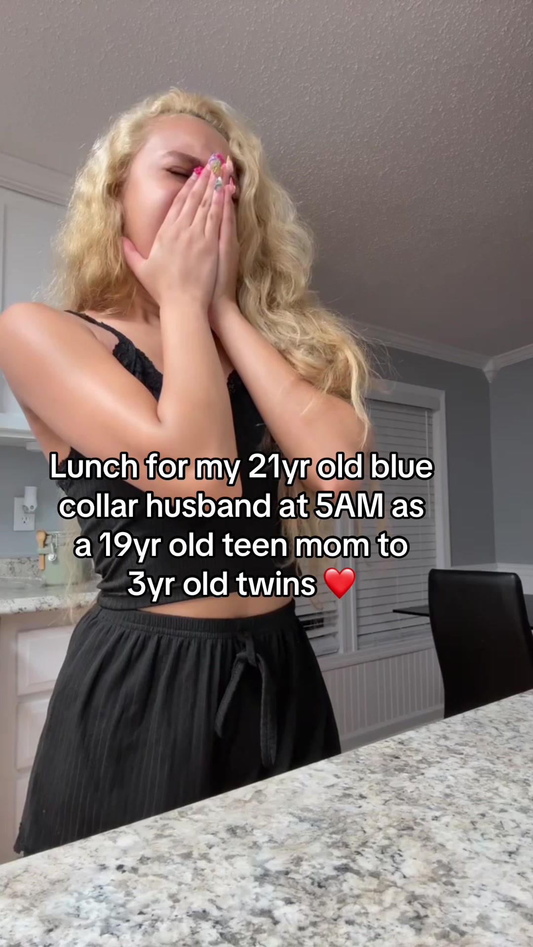 TikTok post by @padilla_twin.teenfamily for Alani Nutrition. Caption reads: [...] and that chicken took forever 😭 @Alani....