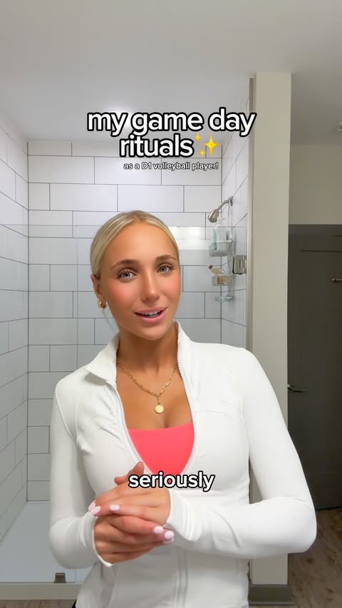 Instagram post by @charlotteglassvolleyball for Billie. Caption reads: [...] ritual you refuse to skip?👇 #ad @billie....