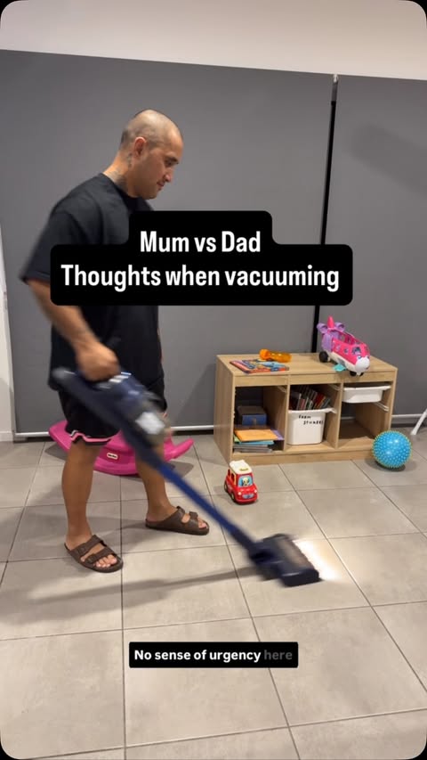 Instagram post by @overstimulated.mum for BISSELL. Caption reads: My BISSELL’s cleaning the floors… my brain’s still....