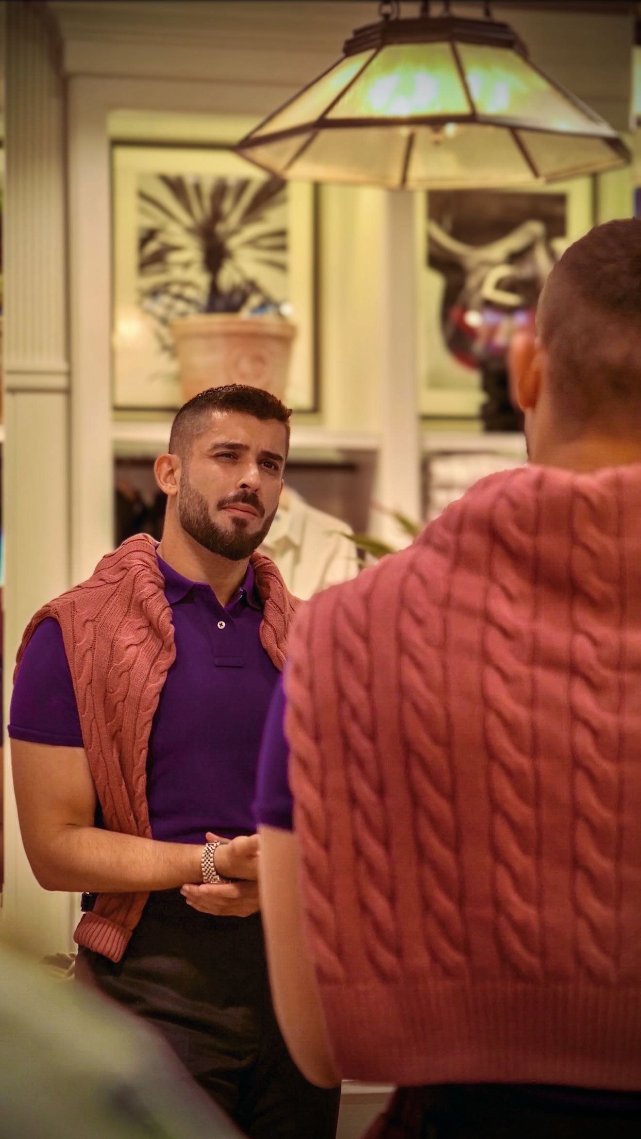 Instagram post by @anvitoberoi for The Collective. Caption reads: Stepped into the cozy elegance of @poloralphlauren....