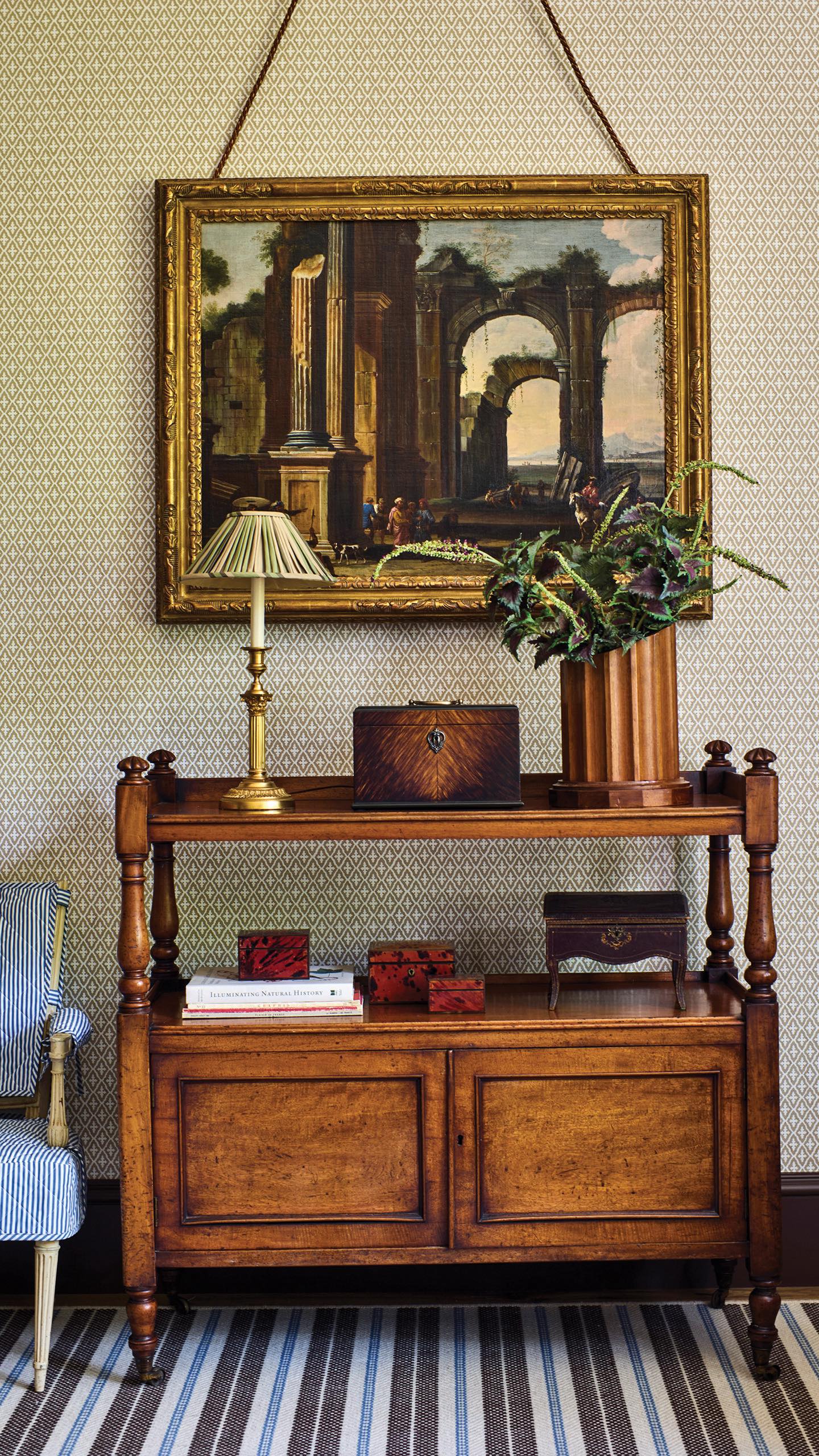 Instagram post by @charmossny for Southern Living. Caption reads: No matter what colors you use, decorating must....