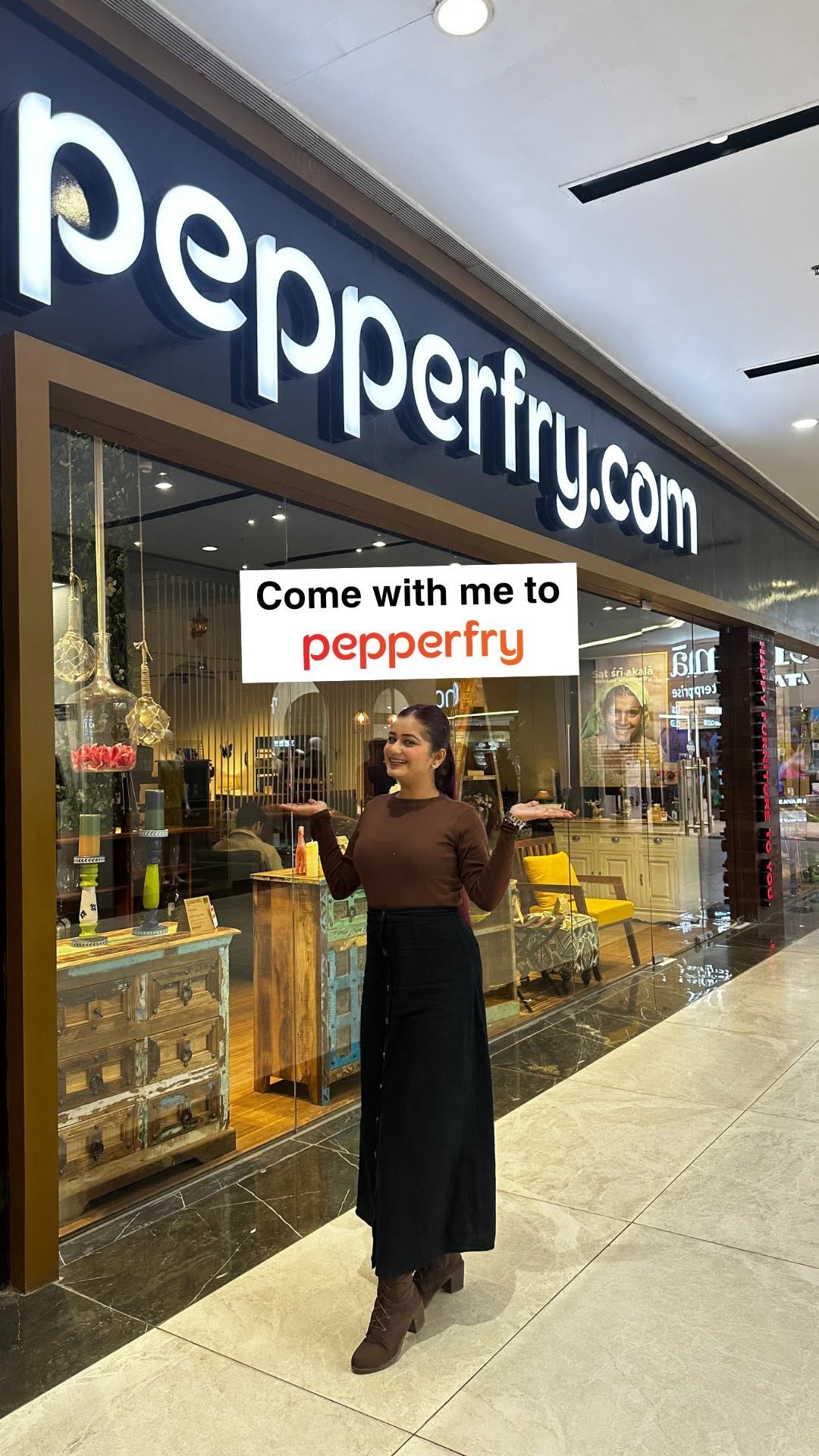 Instagram post by @galcy__ for Pepperfry.com. Caption reads: Discover the art of sofa styling at Pepperfry –....