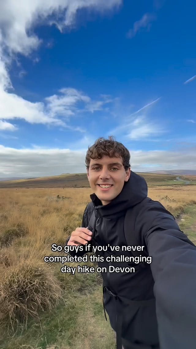 Instagram post by @tom_prout for Stanley 1913. Caption reads: A 10-mile & 10-Tors adventure across Dartmoor....