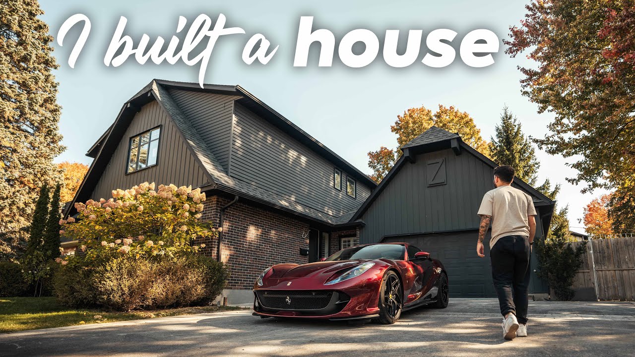 YouTube post by @andresvidoza for Grovemade. Caption reads: Modern Home Tour - Living in a House 2025 ! (House....