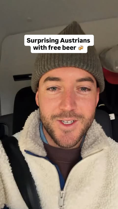 Instagram post by @austriankiwii for Stiegl. Caption reads: POV: you join a Stiegl beer driver for a day 🍺🚛....
