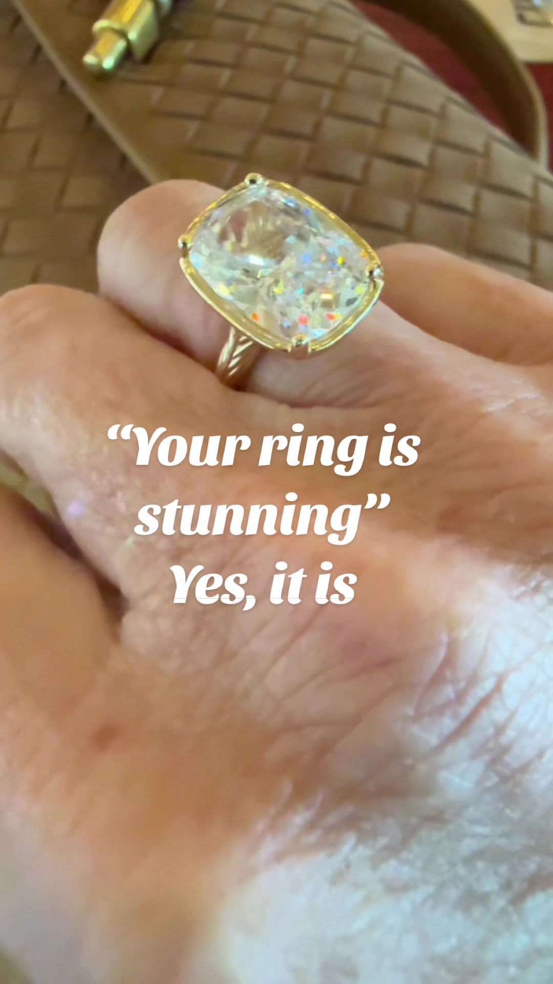 TikTok post by @aestheticaleestyled for Sterling Forever. Caption reads: @Sterling Forever Taylor’s Ring  Elongated and....