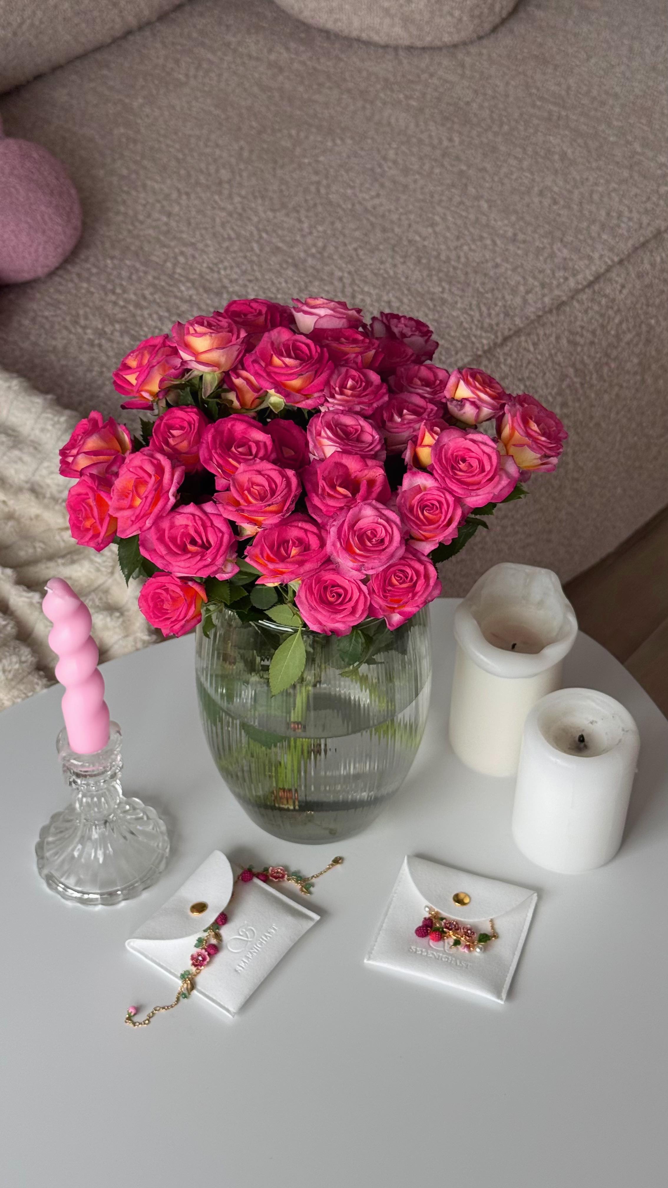 Instagram post by @anrufous for Selenichast. Caption reads: [...] box 🌸🌿✨ Fairy coded jewelry set by....