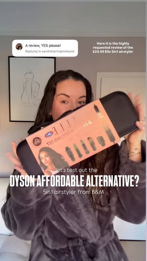 Instagram post by @beauty_glow_girl for B&M Stores. Caption reads: So many requests for this review of the new Elle....