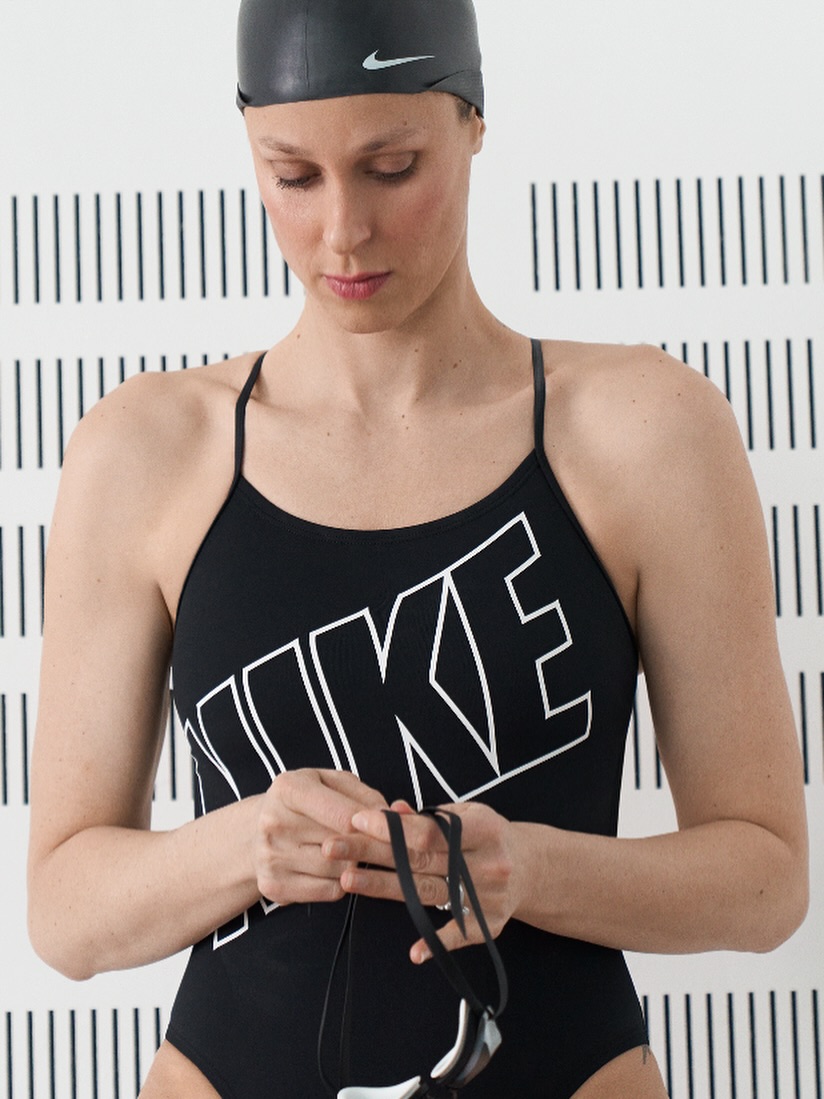 Instagram post by @kikkafede88 for Nike Swim. Caption reads: Every dive, a little performance, a little style....