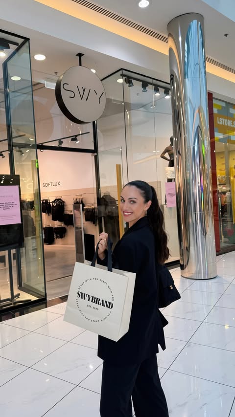Instagram post by @marianadrazic for SWYbrand. Caption reads: [...] MARIANA11 for your SWY favorites. 🖤....