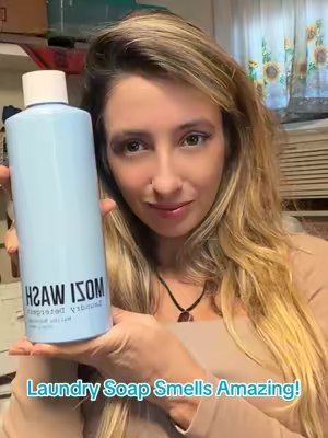 TikTok post by @laurenfrancesca for Mozi Wash. Caption reads: [...] your clothes? 😂🧺✨” I first found @Mozi....