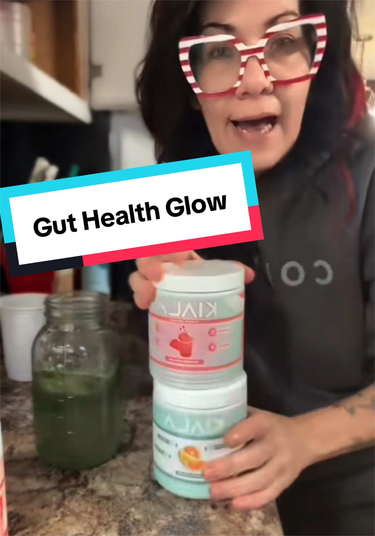 TikTok post by @sandras_chronicles for Kiala Nutrition. Caption reads: [...] digestive enzymes. New Flavors of....