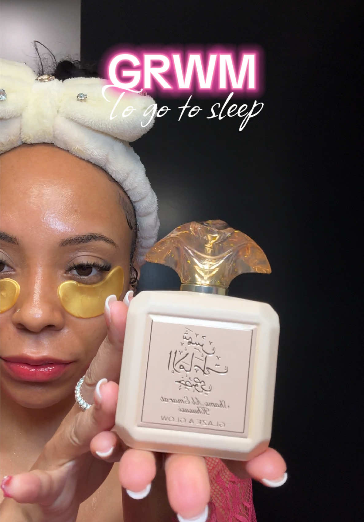 TikTok post by @daarynah for Intense Oud. Caption reads: [...] before bed is a Love Language 🤎 @Intense....