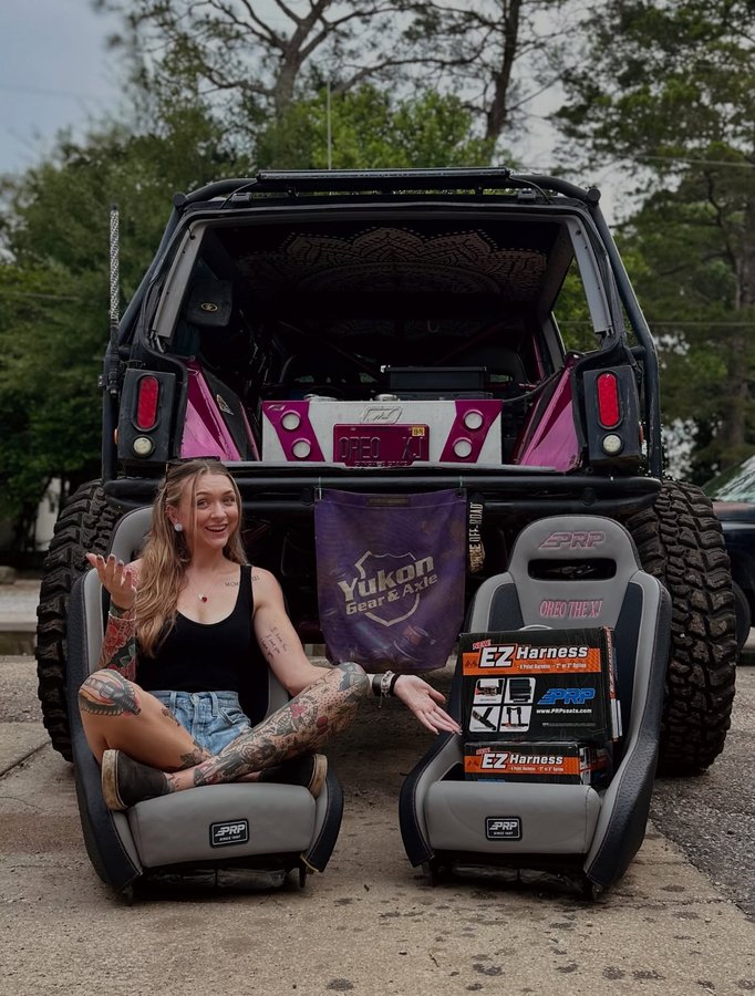 Instagram post by @oreothexj for PRP Seats. Caption reads: Couldn’t change up the vibe 🔥 This XJ doesn’t....