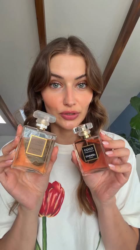 Instagram post by @sarahpalmyra for CHANEL. Caption reads: let’s compare the new Chanel Crush Absolu with the....