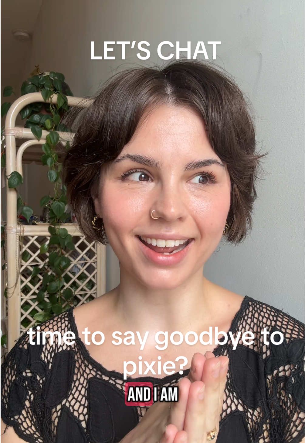 TikTok post by @passingwhimsies for One Size. Caption reads: Diving into my feelings around seeing my hair this....