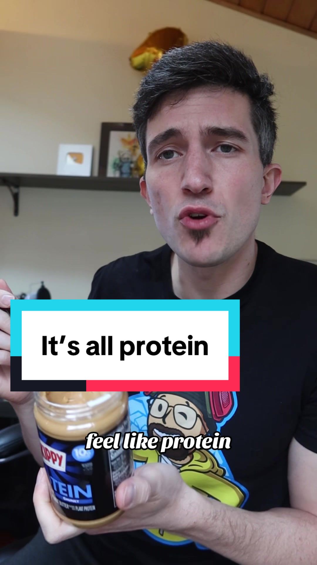 TikTok post by @theplantslant for Barebells. Caption reads: Yes protein is important…. But maybe let’s all....