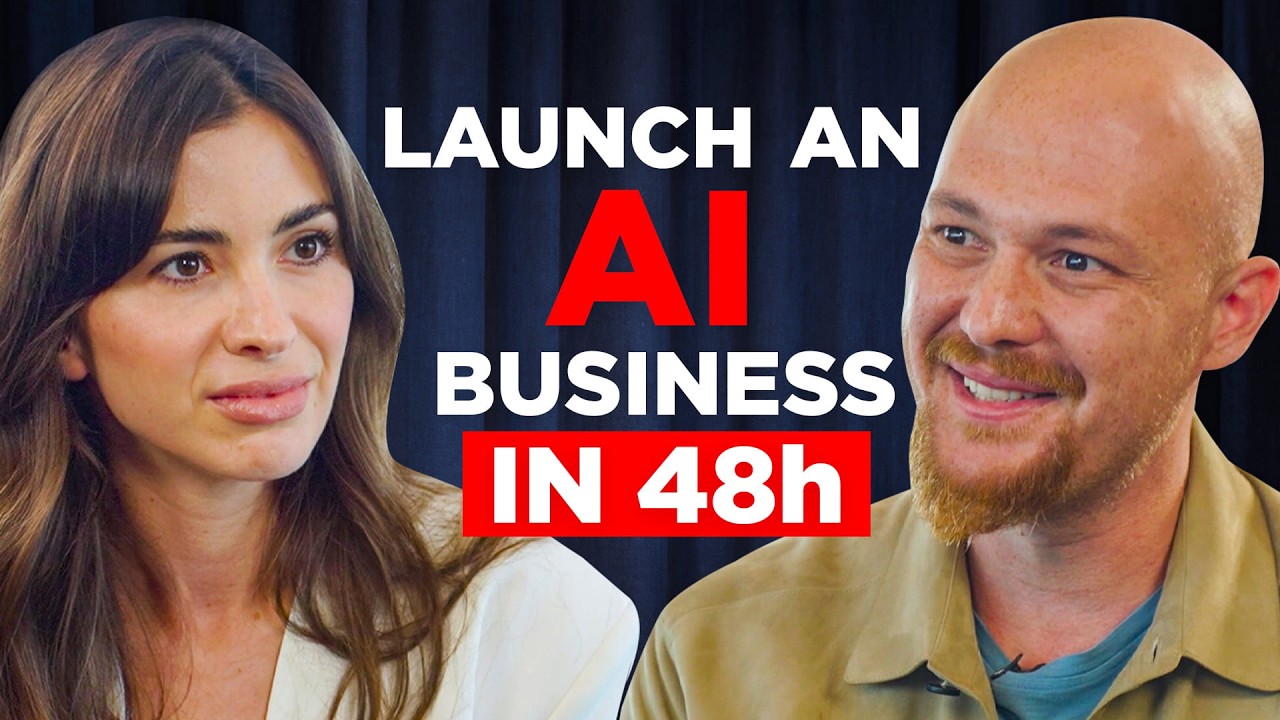 YouTube post by @SiliconValleyGirl for HubSpot. Caption reads: AI CEO: How to build a $1B Company in 2 days |....