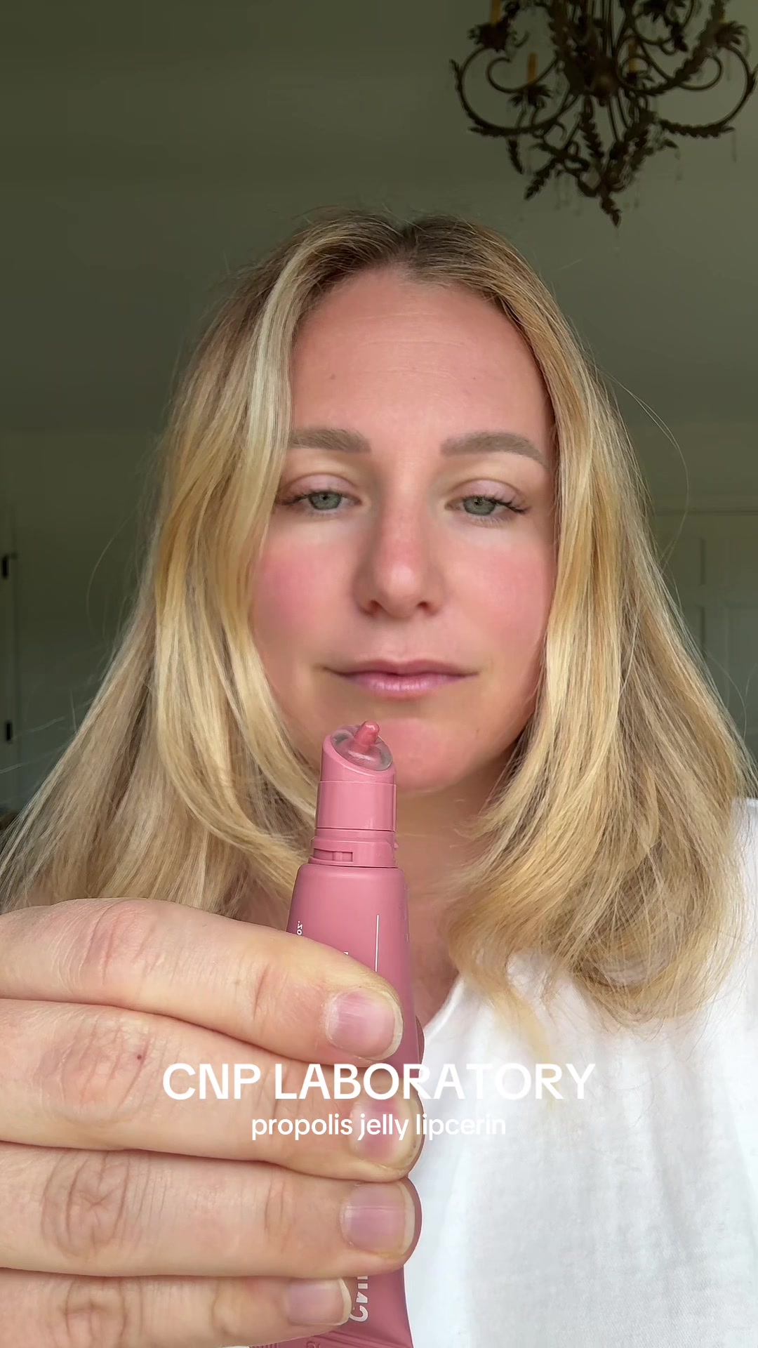 TikTok post by @meaganagallagher for CNP Laboratory US. Caption reads: #gifted @CNP Laboratory lip products are top tier....