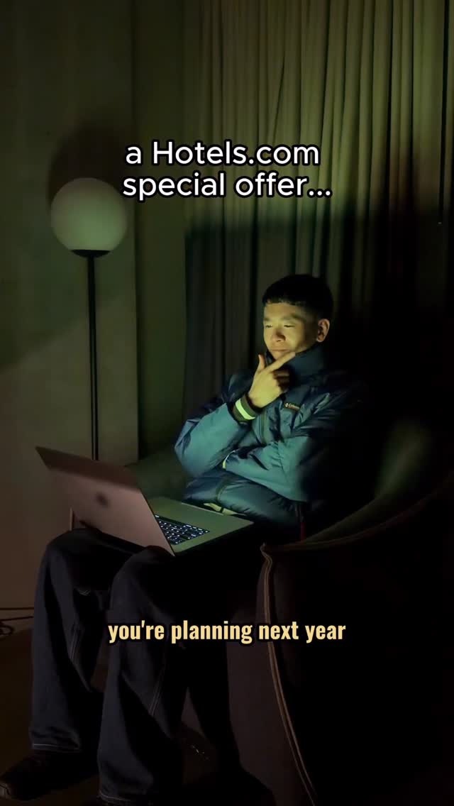 Instagram post by @andrewpolo_ for Hotels.com. Caption reads: #EGAmbassador up to 50% off @hotelsdotcom’s Black....