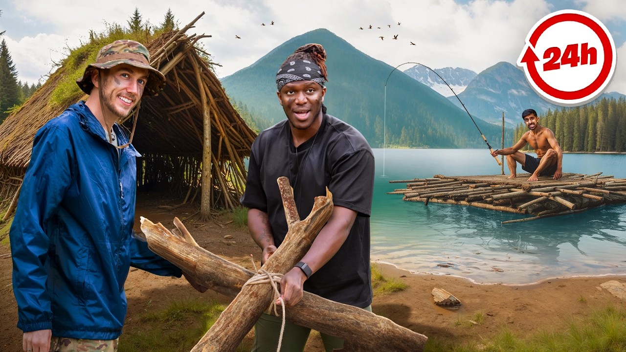 YouTube post by @Sidemen for XIX Vodka. Caption reads: SIDEMEN SURVIVE THE FOREST FOR 24 HOURS.