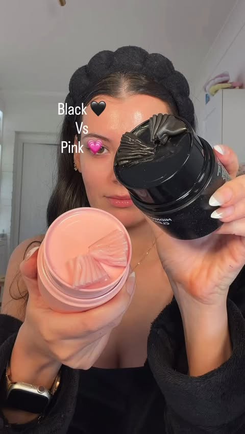 Instagram post by @leanne_page_ for House of HUR. Caption reads: [...] pink 💗 cleansing balm 👀 products:....