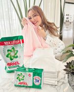 Instagram post by an influencer for Ariel Philippines. Caption reads: [...] with @arieldetergentph #ArielPhilippines #Ad....