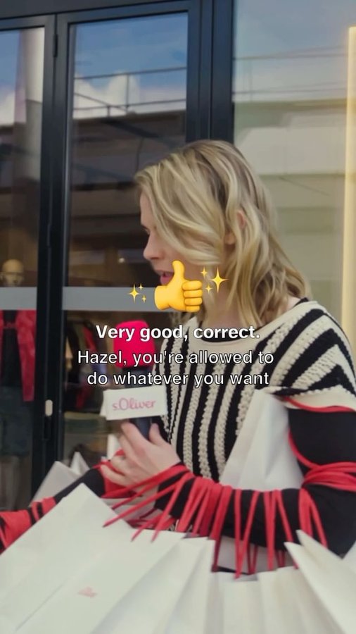 Instagram post by @hazelsgonnahaze for s.Oliver. Caption reads: Today’s s.Oliver store is spontaneous - thanks to....