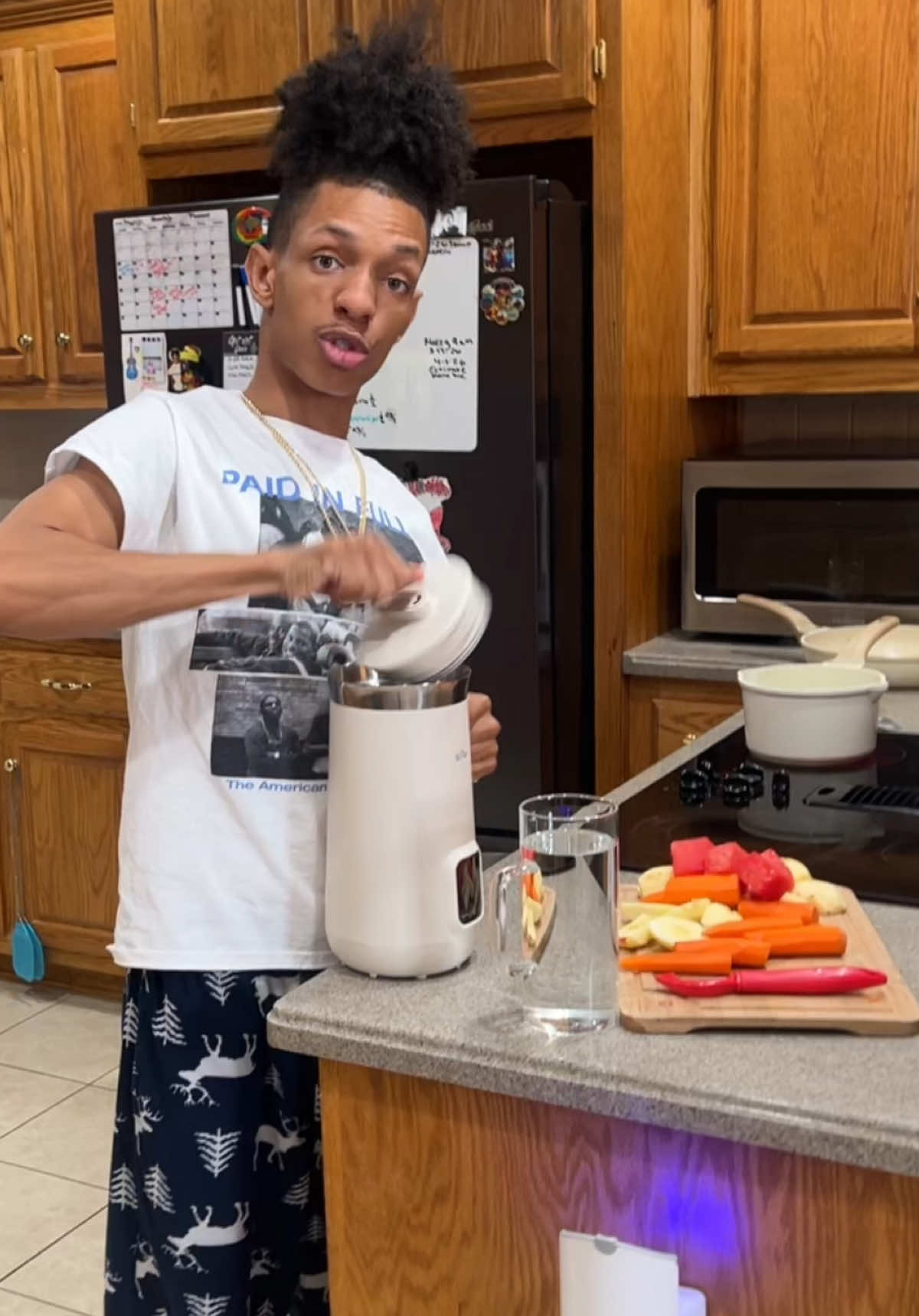 TikTok post by an influencer for Bear Electric Appliance - US. Caption reads: [...] any drink with @Bear Electric Appliance -....