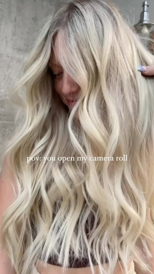 Instagram post by @amburgerofhair for Beauty Launchpad. Caption reads: [...] @amburgerofhair’s camera roll. 📸🩷 Beauty....