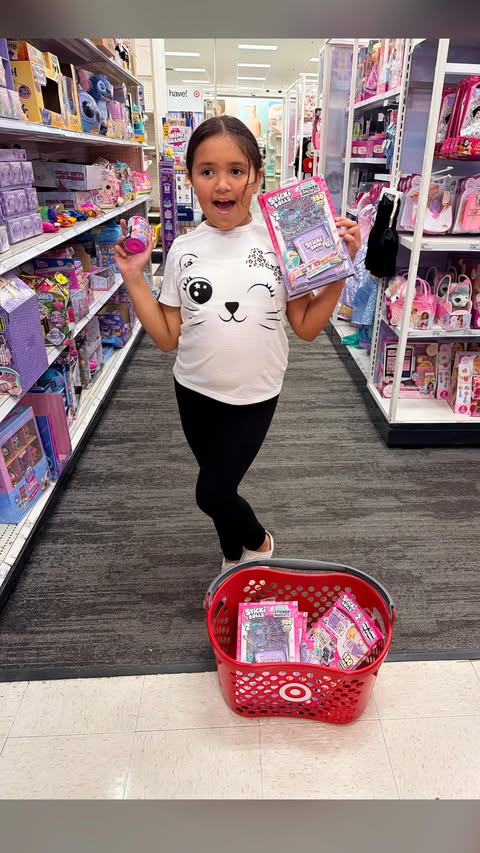 Instagram post by @ultimategirlmom for Jazwares. Caption reads: [...] #EasterBasketIdeas #TargetFinds @jazwares.