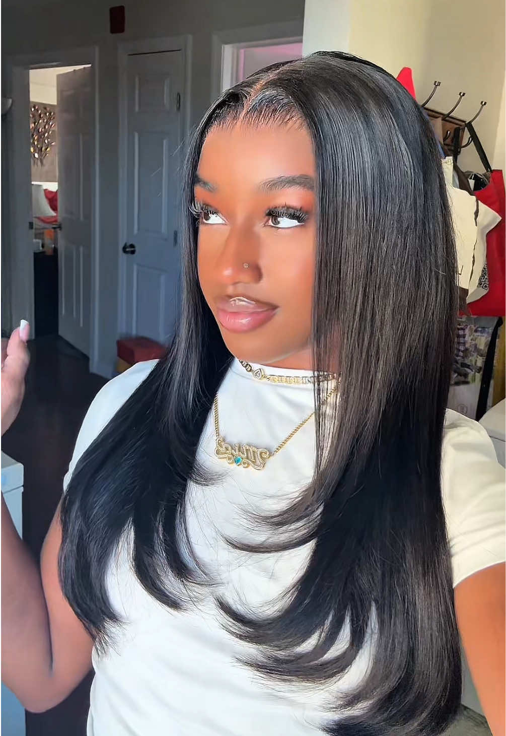 TikTok post by an influencer for Cynosure Hair. Caption reads: [...] to y'all carts! 😍😍😍 @Cynosure Hair Shop....