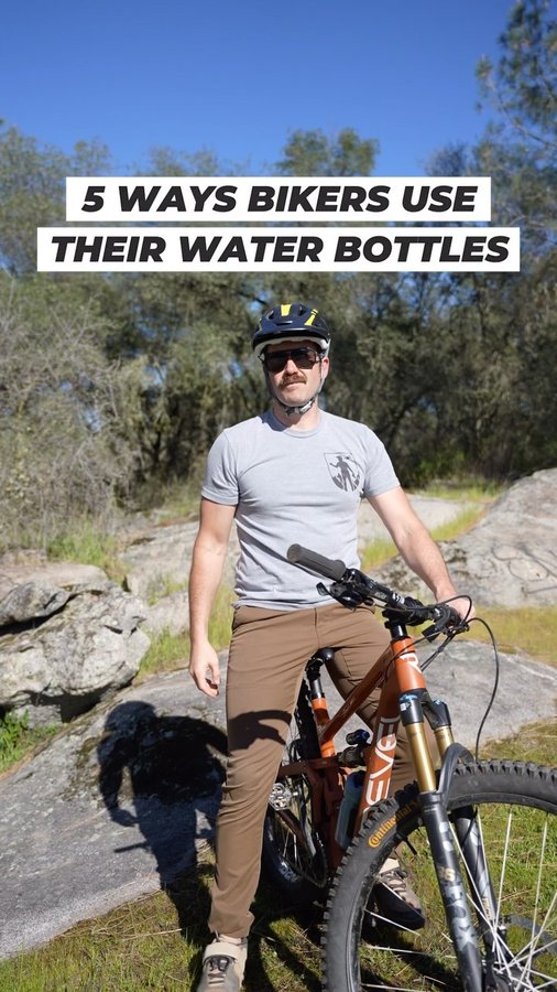 Instagram post by @caliradokid for CamelBak. Caption reads: [...] on the Podium Steel Bike Bottle from....