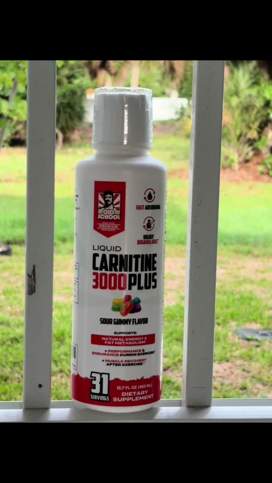 TikTok post by @nana_lovebeauty for Old School Labs. Caption reads: I’ve been using Old School Labs Liquid Carnitine....
