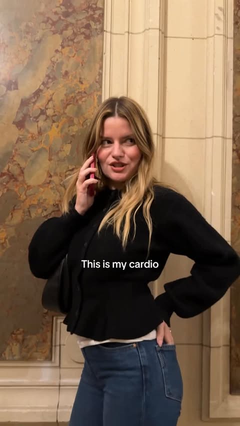 Instagram post by @sabinasocol for Paige. Caption reads: [...] a girl’s night out is my cardio 🤷🏼‍♀️....