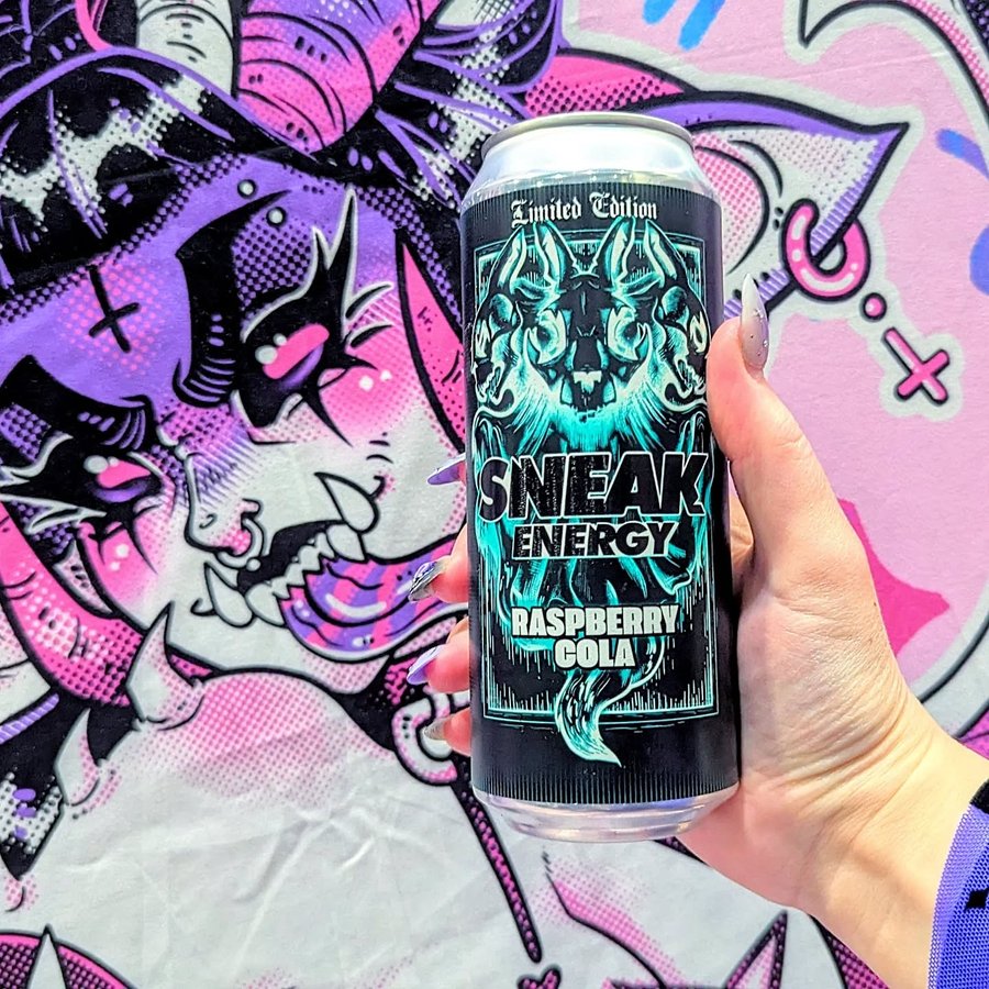 Instagram post by @chaoillustrations for Sneak Energy. Caption reads: Hi I'm Holly, and I'm a @sneakenergy legion....