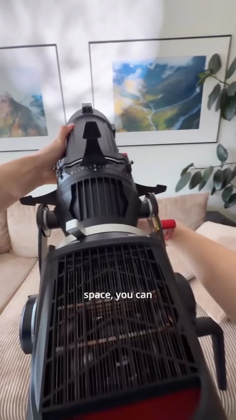 Instagram post by @richardgotze_ for Aputure. Caption reads: New drop from @aputure.lighting 🔥 The Spotlight....