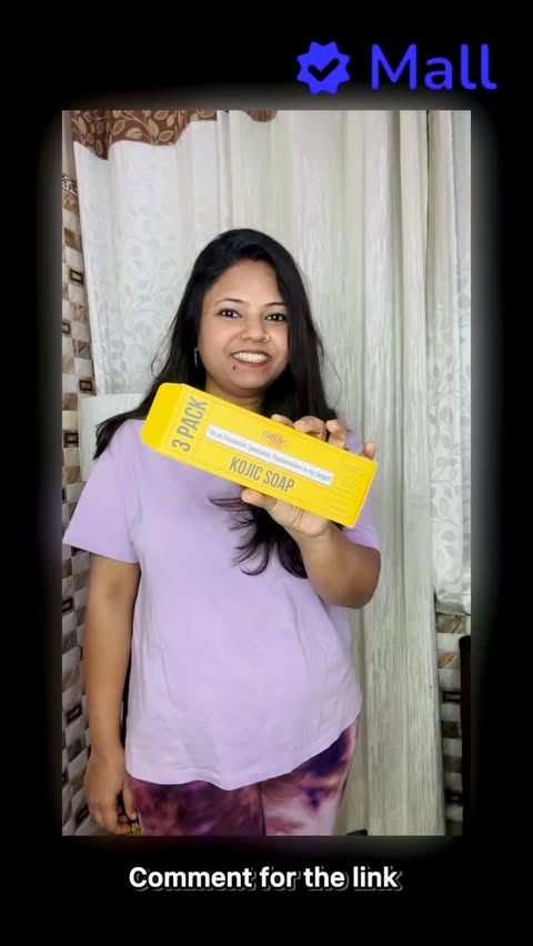 Instagram post by @komal.kumari1234 for GHAR SOAPS. Caption reads: 🌿 Ghar Soaps Glow Bar (Kojic) — Underarm + Dark....