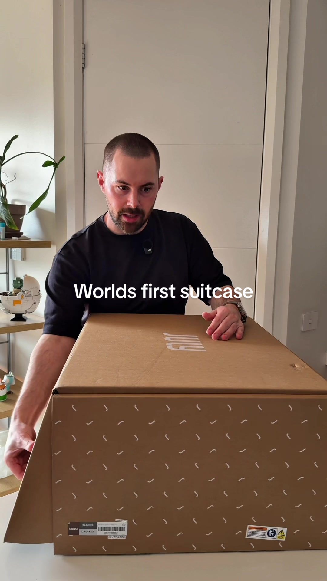 TikTok post by @brad for July. Caption reads: @July Travel’s made the world’s first suitcases....